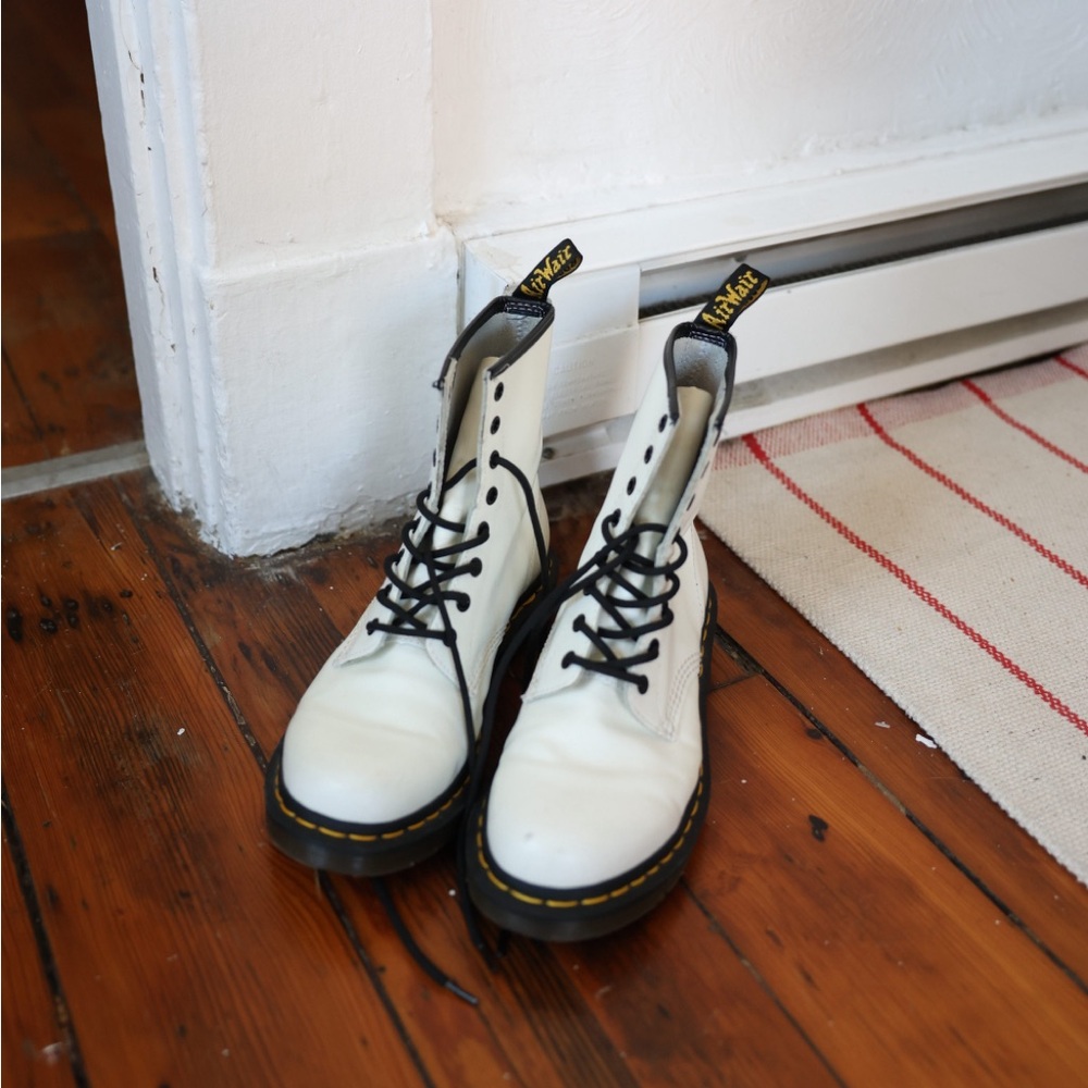 White Lace Up Dr Martens